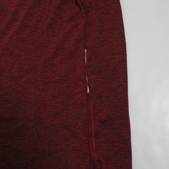 Lululemon Swiftly Tech Long Sleeve Crew Black / True Red Size 6 Silverescent - Picture 5 of 12